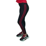 Sport leggings, black color, model with red line